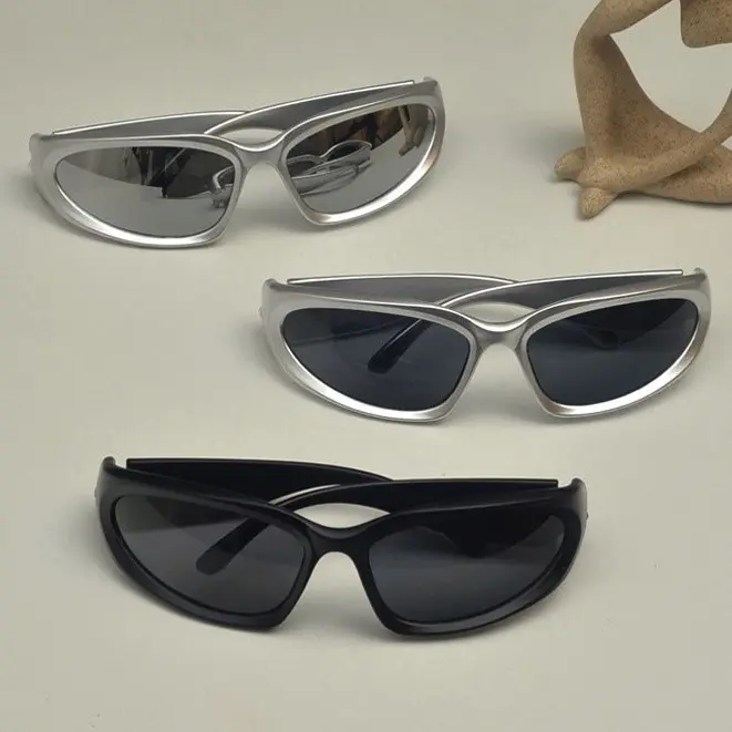 【COD】Kacamata Gropcore Lensa Anti Silau Steampunk Aksesoris Fashion Wanita Pria