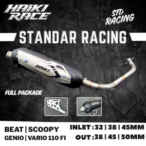 Knalpot Standar racing Original HAIKI RACE Beat karbu Beat Deluxe Beat FI Scoopy Karbu Scoopy FI Scoopy Prestige Scoopy New Motor Motorcycle