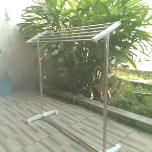 SHENAR JEMURAN HANDUK BERDIRI /  SUNNY JEMURAN HANDUK PAKAIAN STAINLESS STELL MULTIFUNGSI KUAT KOKOH Besi Plastik Rak Anti Karat