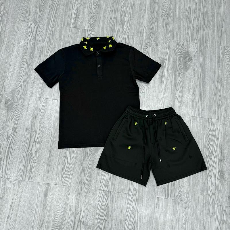  Bộ Đồ Nam Áo Polo Thêu Ông Vàng Cổ  PL46 Phối Short Thun Thêu 