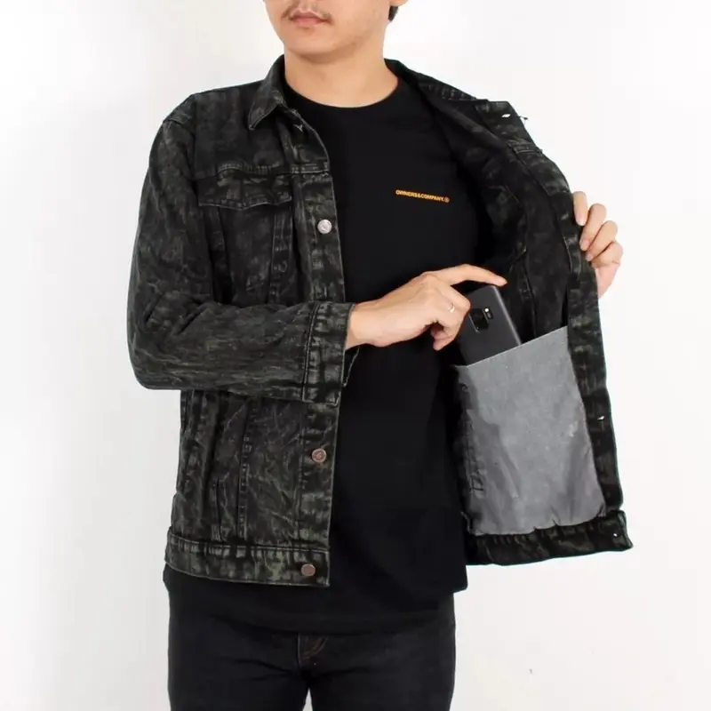 Jaket Jeans Premium Pria Wanita Oversize Nyaman Tebal Denim 0