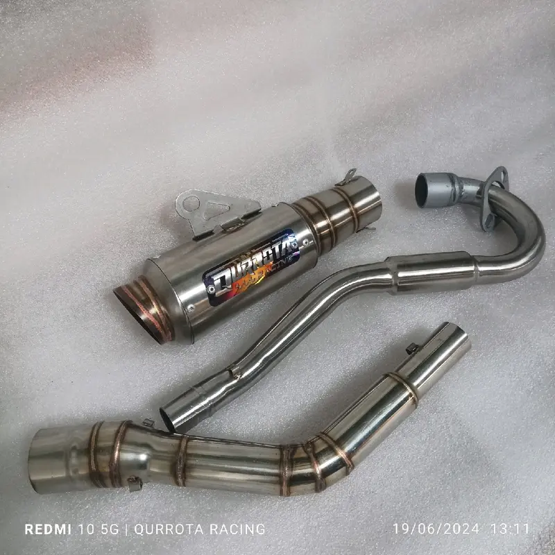 knalpot racing klx crf dtracker wr155 tipe competisi original qurrota racing ready leher kolong dan samping Mesin Motorcycle Trail 5
