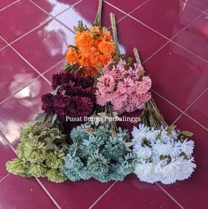 Bunga Krisan Panjang Bunga Dandelion Bunga Dekorasi Murah Artifisial