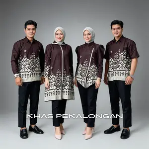 Atasan Baju Batik Couple Tunik Batik Kemeja Batik Motif Terbaru Bahan Katun untuk Pasangan Stylish Motif Aina