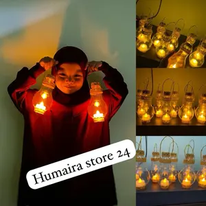 ￼Lampu Lentera Ramadhan Dekorasi Minimalis Lampu LED / Lampu Tidur Lentera Lilin Halloween Natal Elektrik / Lentera Mini Souvenir (READY STOCK)