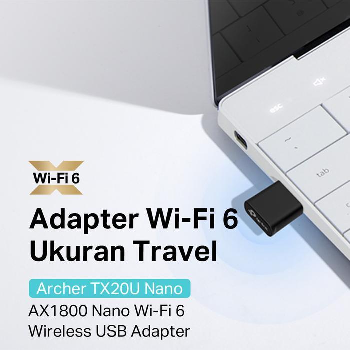 Chat Link Adapter Jual TP-Link Archer TX20U Nano AX1800 Nano Wi-Fi 6 Wireless USB Adapter ...