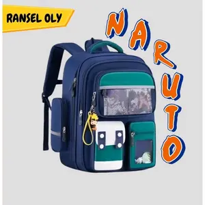 TAS RANSEL SEKOLAH ANAK SD SMP LAKI LAKI PEREMPUAN NARUTO FOX TERBARU FASHION COD