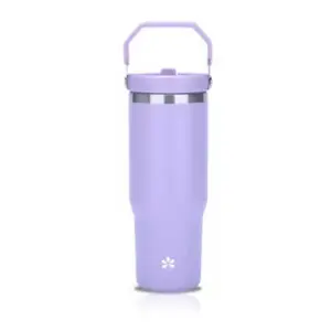 Botol Minum Tumbler Termos Portable Stainless Steel sus-316 Handle 2in1 Vacuum Insulated Gelas Mobil Cangkir Silikon 900ml
