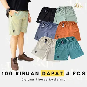 [DAPAT 4 PCS CELANA] Celana Fleece Premium/ celana pendek pria wanita/ celana 100 ribuan dapat 4 pcs/ CELANA FLEECE RESLETING
