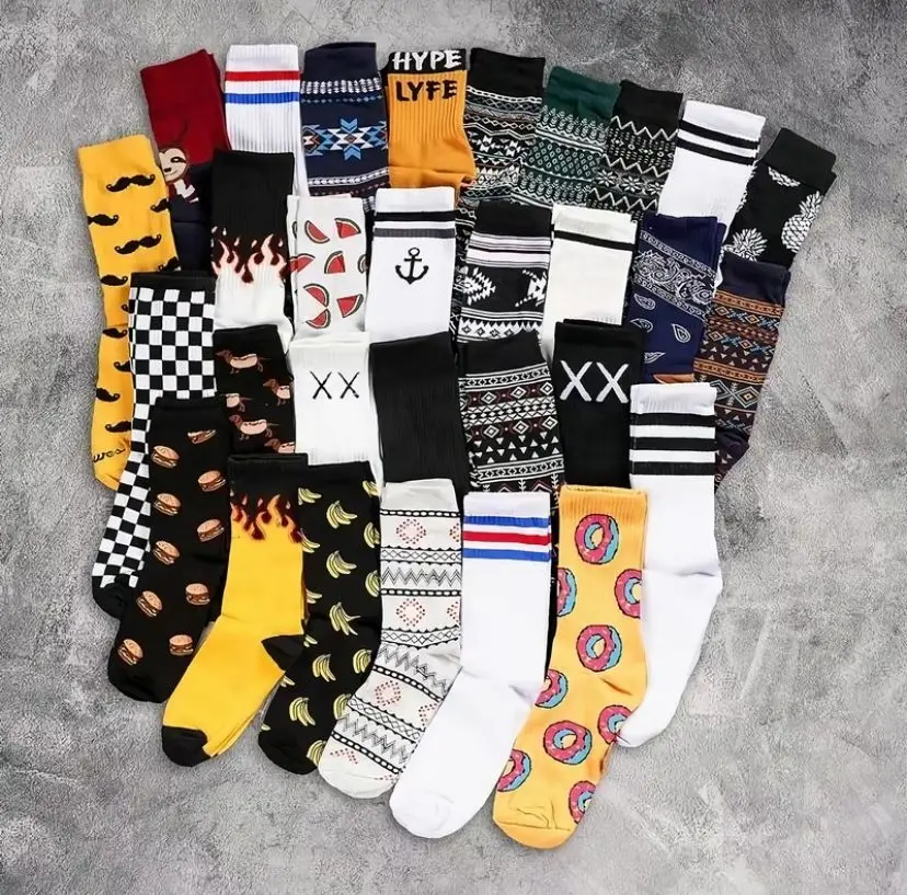 [HARGA SATUAN] [PROMO BELI 3 GRATIS 1] Kaos Kaki Oldschool Motif Panjang Tebal - Koleski Unyil