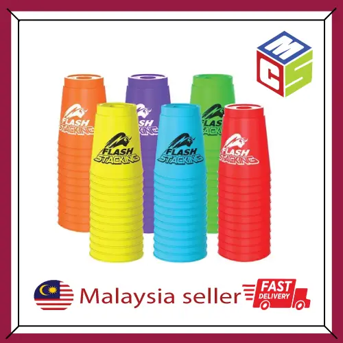 QIYI Flash Stacking Cups dengan Beg Penyimpanan - Set 12 Cawan - TikTok ...