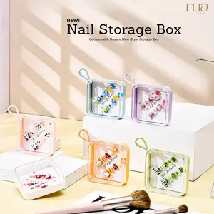 Kotak kuku palsu / box Kuku Palsu / Manicure Packaging Box / Handmade nail box / display storage box/ Kotak Kuku Palsu / Premium Box Fake Nail / Box Fake Nail / Box Kuku Palsu Pink Putih