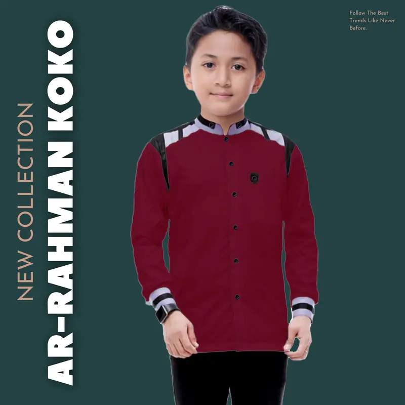 BAJU KEMEJA KOKO ANAK LENGAN PANJANG UMUR 5 SAMPAI 14 TAHUN TERBARU 1