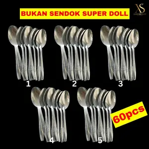 (Murah banget 60 pcs) Sendok makan stainless isi 60 pcs / 5 pack / sendok murah banget