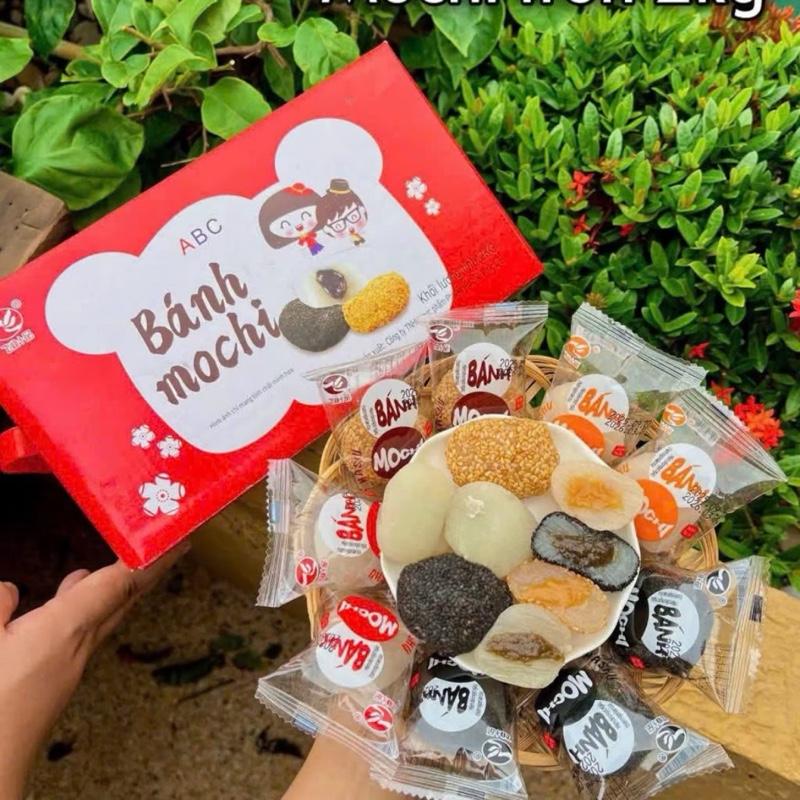  Bánh Mochi Đài Loan Cô Gái Mix Vị Loại 1,Thùng 2KG    Bánh Nguyên Thùng Tem Mác Cty Đầy Đủ   Hàng Tự Mix Vị Nên Vị Sẽ Không Đều - Ăn Vặt Bếp Mẹ Kenn 