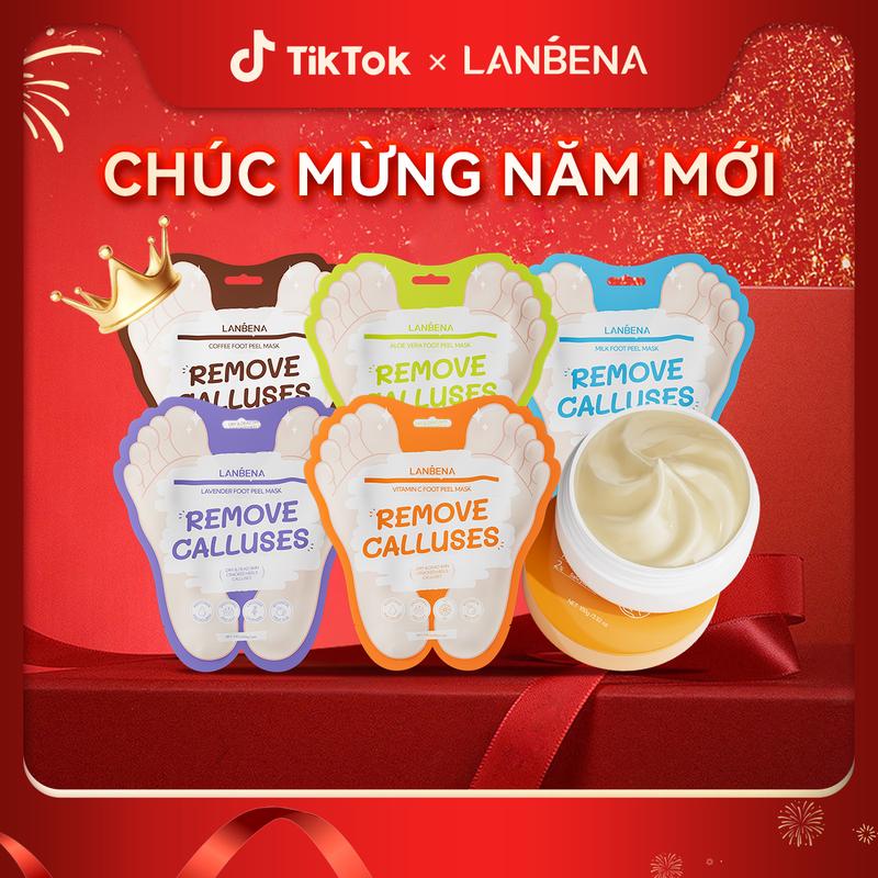 【Official Combo Mặt Nạ Chân & Kem Dưỡng Chân LANBENA dạng lột tế bào chết chăm sóc da chân hỗ trợ dưỡng ẩm làm đẹp da chân skin babe 101,Skincare,Footcare,SkinCareTips,FootMasks