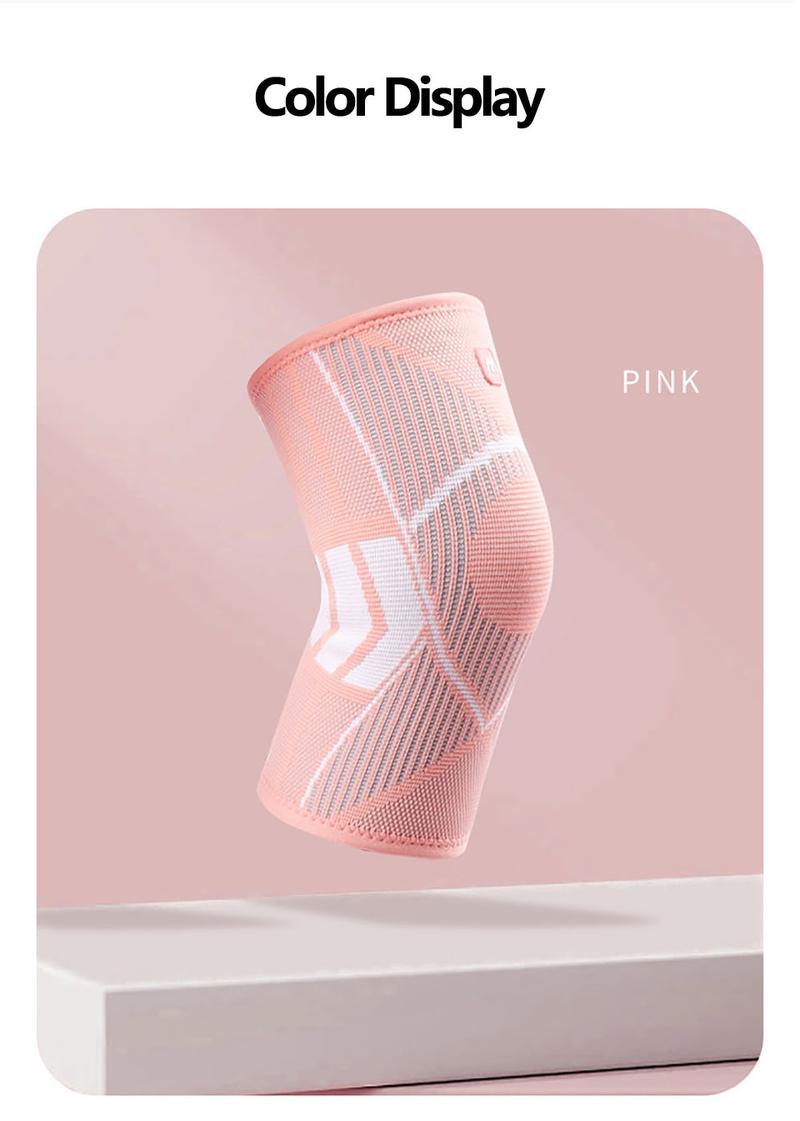Product Introduction of KOKOSSI 1Piece Knitted Sports Fitness Kneepad Anti Slip Four Sided Elastic Nylon Breathable Sweat Absorbing Knee Sleeve 22
