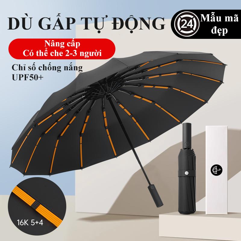  Ô dù gấp gọn tự động YIPAUTO Dù che nắng đi mưa ô tự động đóng mở 12 nan 16 nan chống tia UV chịu được gió mạnh 