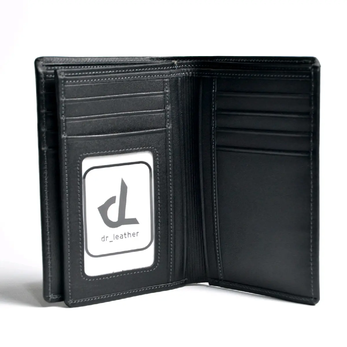 dr_leather - Dompet Kulit Asli 3/4 Dimensi Pria Wanita dengan Banyak Slot - 100% ORIGINAL - Kartu, Uang Lipat