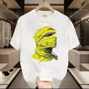 (COD)Kaos Nyaman dengan Konsep "Manusia dalam Sistem", Ilustrasi Wajah yang Dibatasi Elemen Digital (Barcode) Cocok untuk Aktivitas Urban atau Komunitas yang Menyukai Desin Grafis yang Dalam, Serta Fashion sebagai Media Ekspresi Isu Sosial Kontemporer