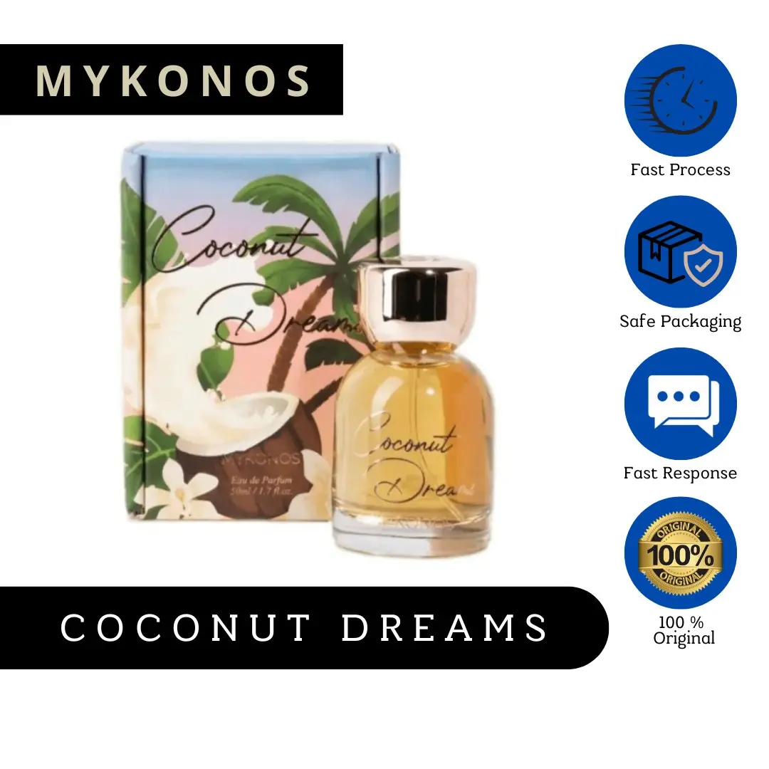 Mykonos Coconut Dreams EDP 50Ml Bau Cherry Princess Lily Untuk Unisex