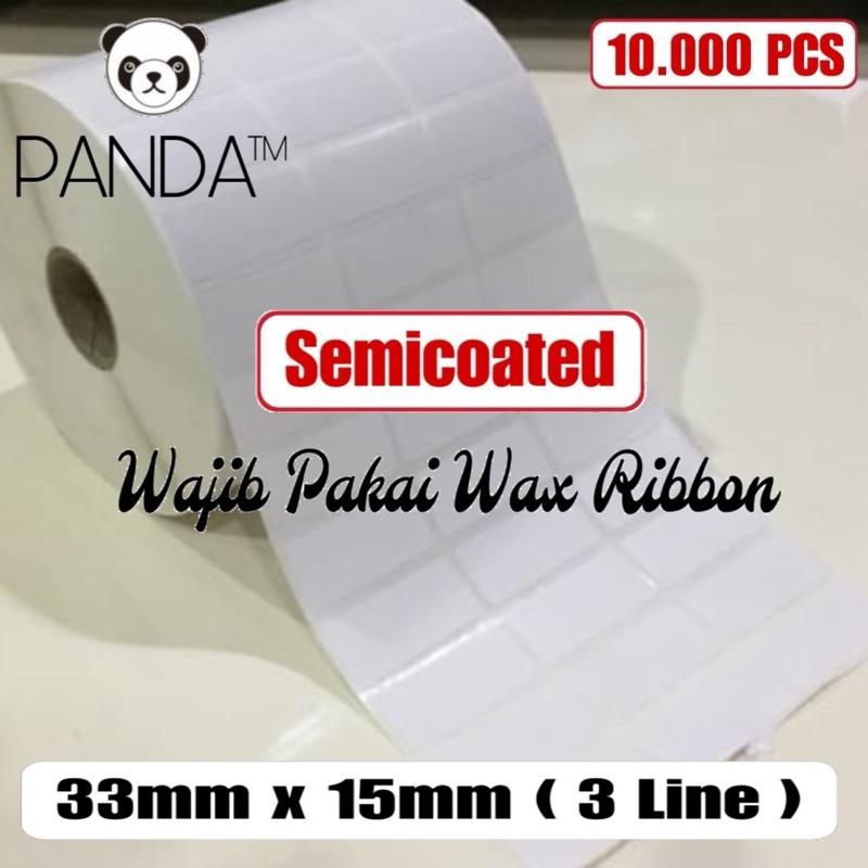 Label Sticker Barcode 33x15mm Semicoated(3 Lines isi 10.000Pcs)Core 1"