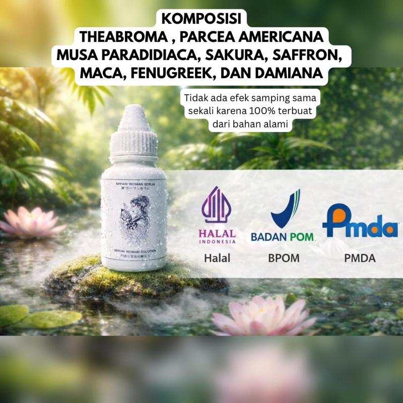 MIYABI WOMAN SERUM HALAL BPOM PMDA Produk Perawatan Terbaik dengan Sertifikasi Halal Indonesia Essence made in japan Wanita Pria