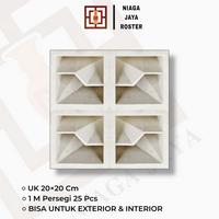 Gambar NIAGA JAYA ROSTER -  Roster Beton Minimalis -  Ukuran 20x20cm | Loster Putih | Ventilasi Udara | Nako | Terakota - Merah dari NIAGA JAYA ROSTER Kota Bekasi 1 Tokopedia