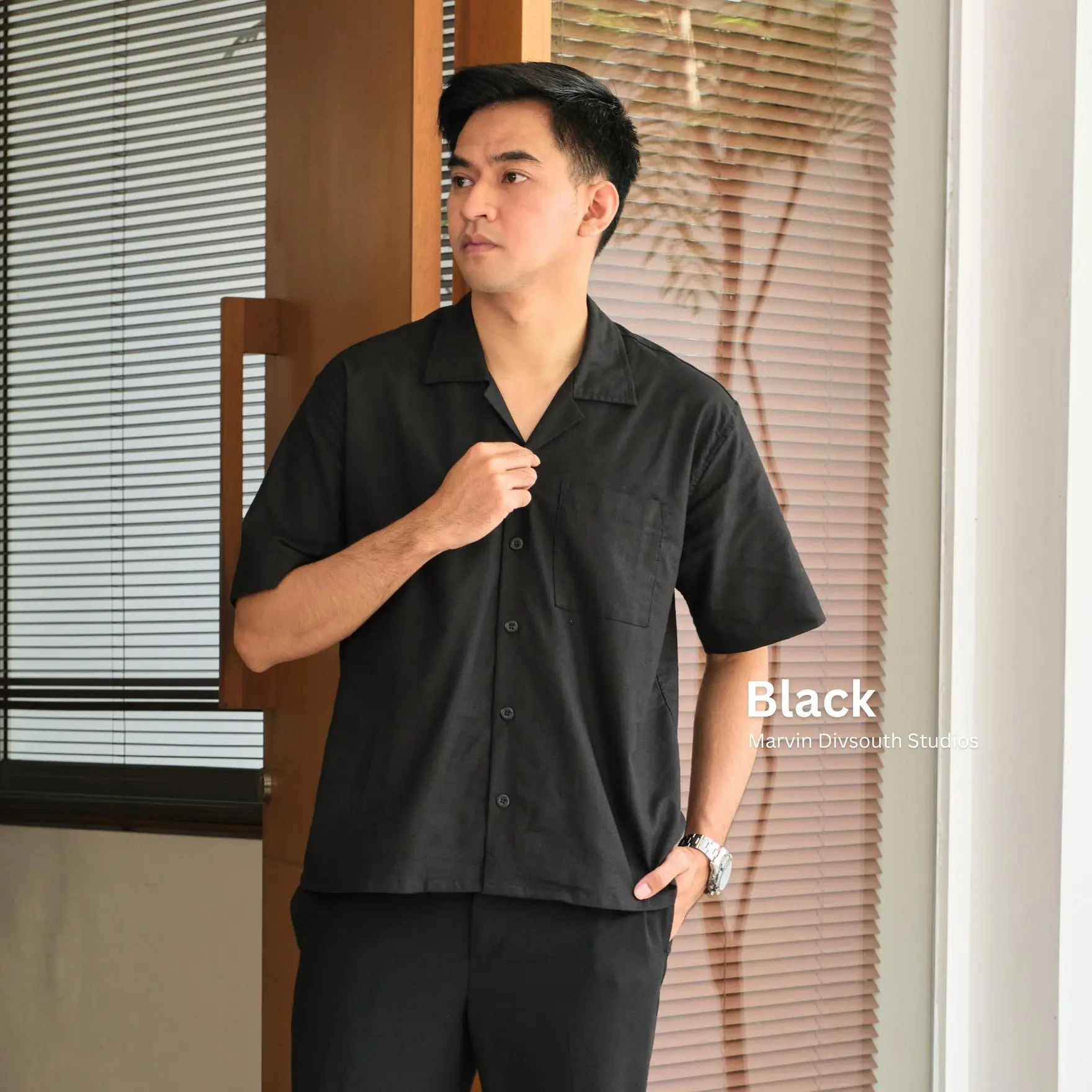 Marvin Kemeja Linen Cuban Bowling Shirt | Kemeja Pendek Boxy Oversize Kancing DIVSOUTH