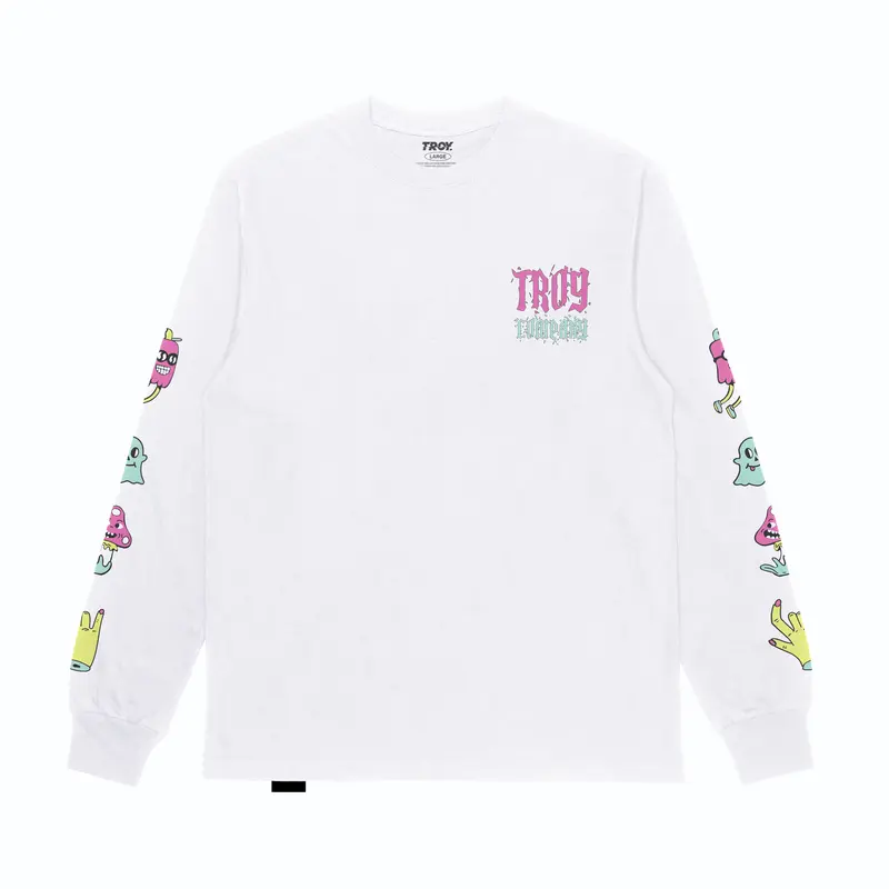 Troy Company Tshirt Longsleeve White Cute Spooky - Kaos Lengan Panjang Putih LS 2807 0