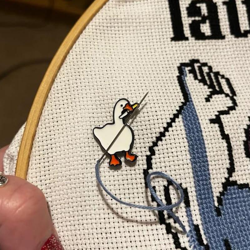 OAJ- Goose Needle Clip Sewing Needle Organizer 2 Pcs Magnetic Needle Holder for Sewing Cross Stitch Embroidery Essential Goose Needle Minder Clip 0