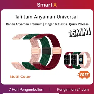 SmartX Tali Jam Anyaman Universal 16MM 22MM Premium Ringan Elastis Quick Release Strap Rajut Nylon untuk Smartwatch Multi Color