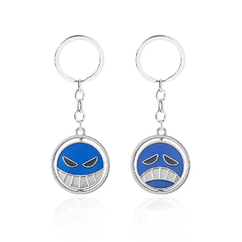 READY STOCK Kalung / Keychain Portgas D. Ace Anime Manga One Piece Hiken No Ace Rotate Necklace 2