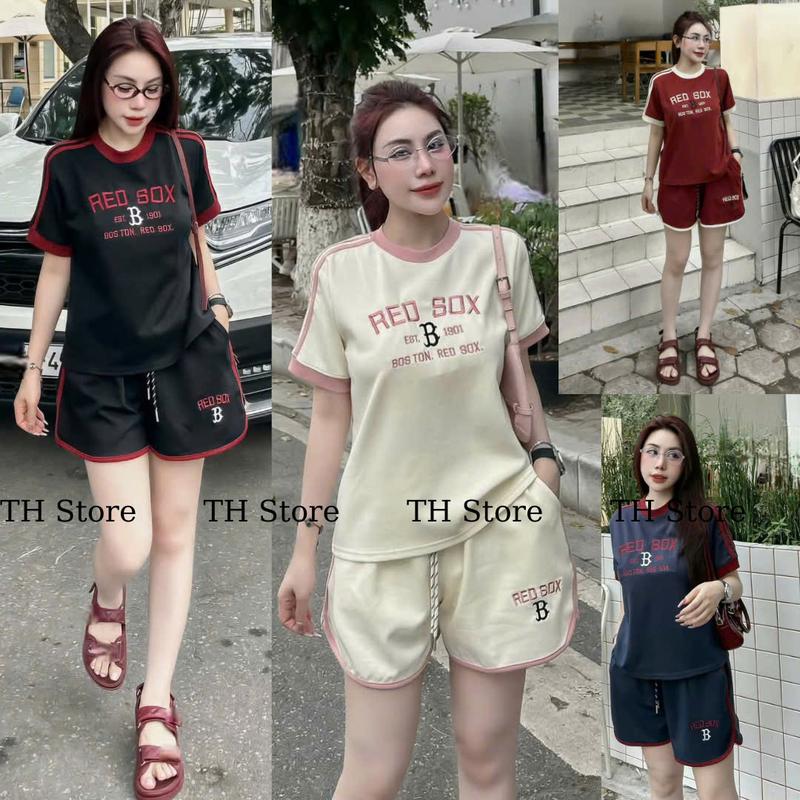 Set Bộ Chạy Sọc Phối Lé Thêu Chữ Nổi Quần Cạp Chun Co Gian Có Túi Chất Umi Phong Cách Thể Thao Năng Động Top WOmen BY TH Store