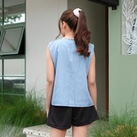 Gambar Yoenik Apparel Sosoo Denim Vest Outer Tops Jeans Korean Style - Soft Blue dari Yoenik Apparel Kab. Bandung Barat 4 Tokopedia