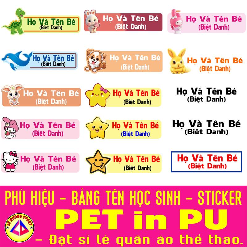 Sticker ủi áo quần bé mầm chồi lá - Phù hiệu - bảng tên học sinh các cấp