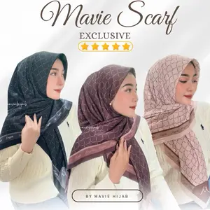 Mavie Scarf Exclusive Hijab Voal Motif Segi Empat By Mavie Hijab