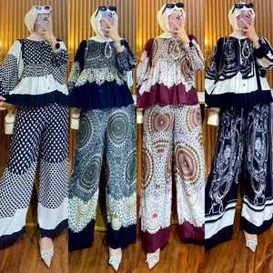 Maudy Set / Setelan Balon Viral / Setelan Rayon Terbaru / One set Lengan Balon by Amel