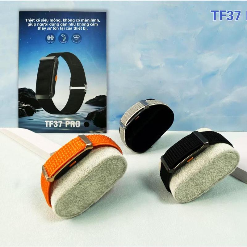 Vòng đeo tay thông minh không màn hình mẫu mới TF37Pro, thông báo tin nhắn, ghi lại hoạt động thể thao, theo dõi nhịp tim, giấc ngủ và sức khỏe.