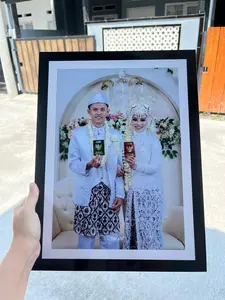 (30x40cm) paket hemat 2pcs cetak foto bingkai papan mdf print foto custom dekorasi rumah aestetic