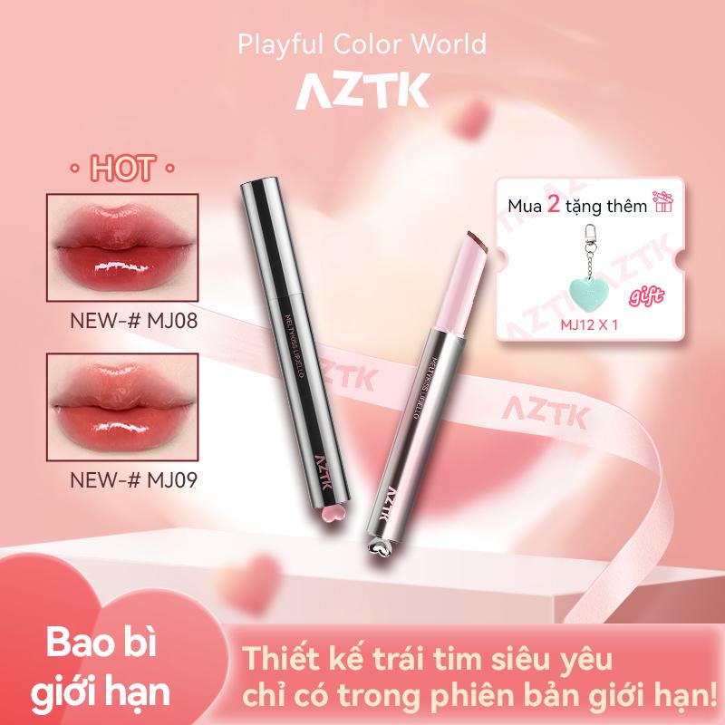 Son AZTK bản giới hạn nút bấm 3D hình trái tim – bóng nhẹ, dưỡng ẩm, lên màu xinh, siêu tôn da