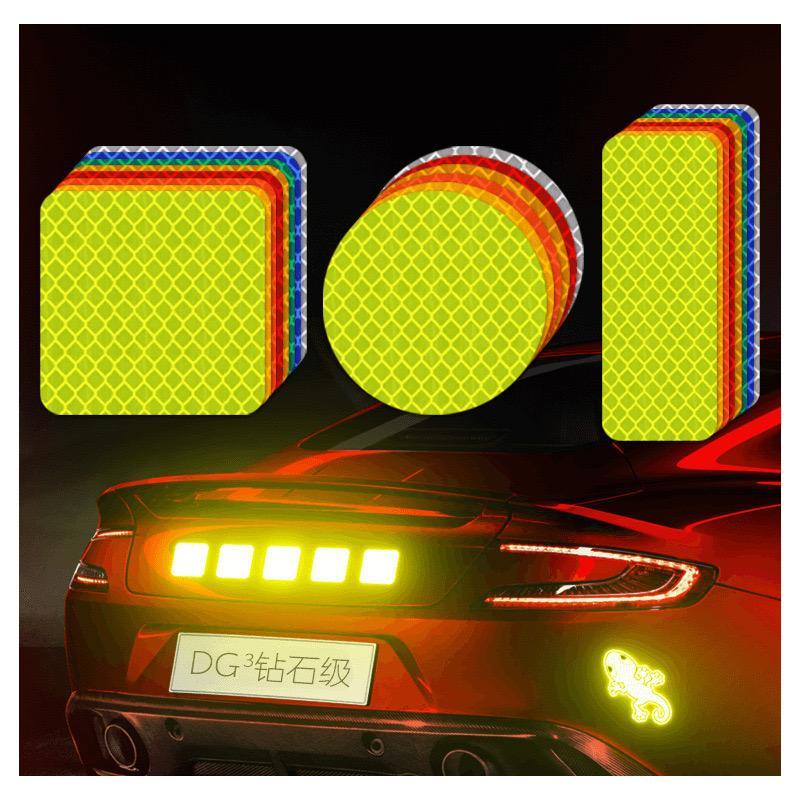Reflective Bumper Stickers Diamond Grade Automobile Sticker Bumper Stickers Paper Motorcycle Electric Vehicle Warning Lattice Making Order Factory Wholesale 1