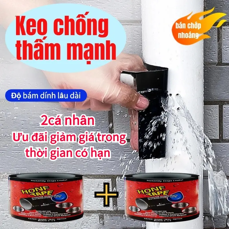 Băng Dính Keo Chống Thấm Nước, Độ Nhớt Cao, Sửa Chữa Nứt Nẻ Ống Nước Nhanh Chóng, Băng Dính Keo Sửa Chữa Mạnh Mẽ, Miếng Dán Chặn Rò Rỉ 0