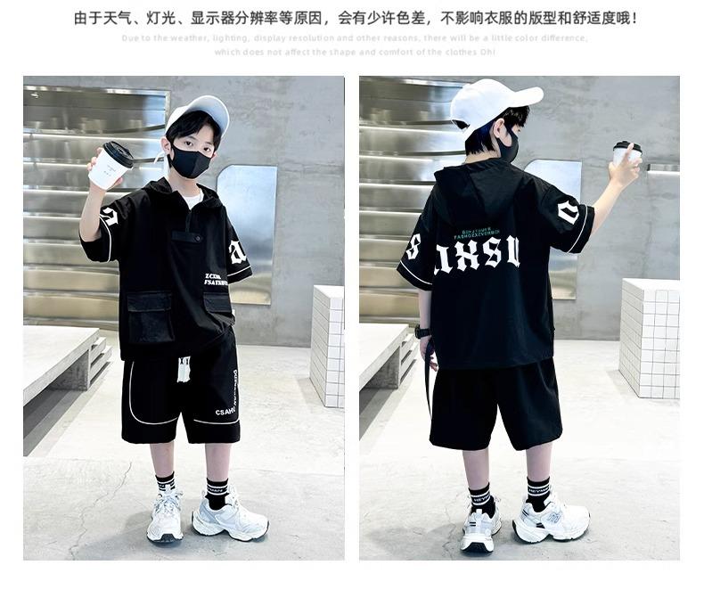 Product Introduction of Set Đồ Trẻ Em Cá Tính 2025 - Áo Hoodie Tay Ngắn + Quần Short Form Rộng | Size 120-180 17