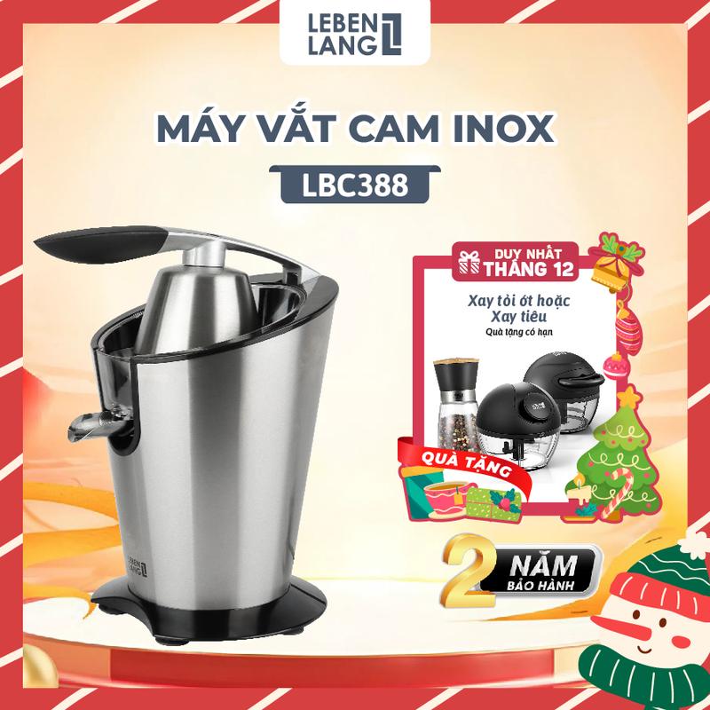  Máy vắt cam chính hãng LEBENLANG LBC388 bằng inox cao cấp công suất 600W bảo hành 24 tháng 