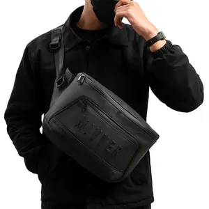 MIVVER | CURVAL Tas Tablet Ipad 11" Slingbag Tas Selempang Pria Messenger Bags Black Waterproof Anti air Cowok Waistbag Pinggang