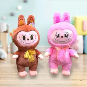 Viral Hadiah Boneka Labubu 40cm The Monster Exciting Macaron / Mainan Anak Perempuan Viral !!