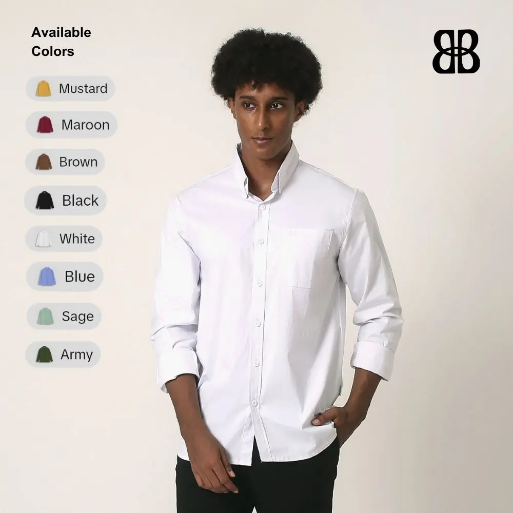 BOURGEOIS Formal Shirt Cotton Stretch Long Sleeve