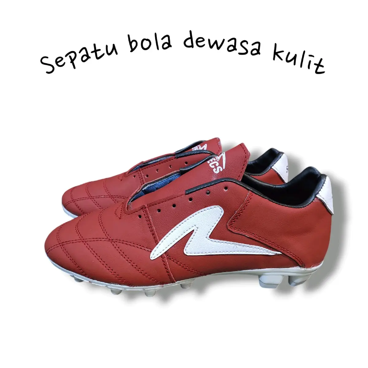 Sepatu Bola Kulit Pull Pria Dewasa (Dijahit dan Dipaku)