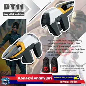 BlueWow Joystick Game Controller PUBG Mobile 2024 - Kontrol Presisi Alloy L1/R1, Anti Lag, Kompatibel iPhone & Android